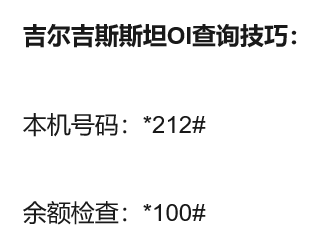 吉尔吉斯斯坦旅游攻略：运营商手机卡话费流量充值、SIM漫游上网