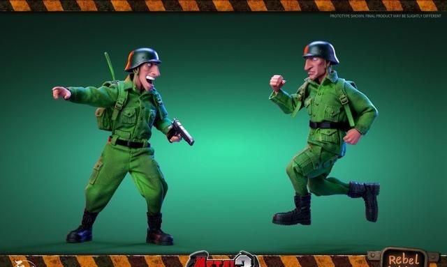 《合金弹头3》反抗军士兵双人组 1/12比例搞笑可动人偶