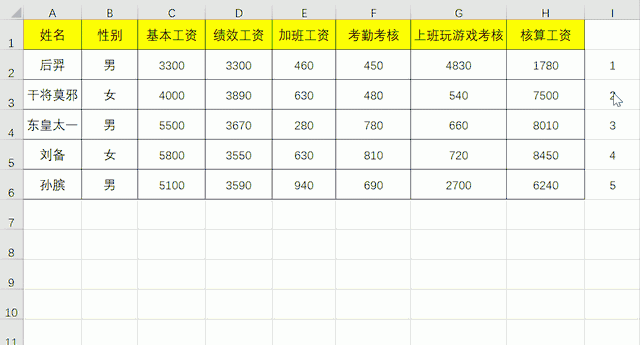 Excel快速制作工资条，只需三步！