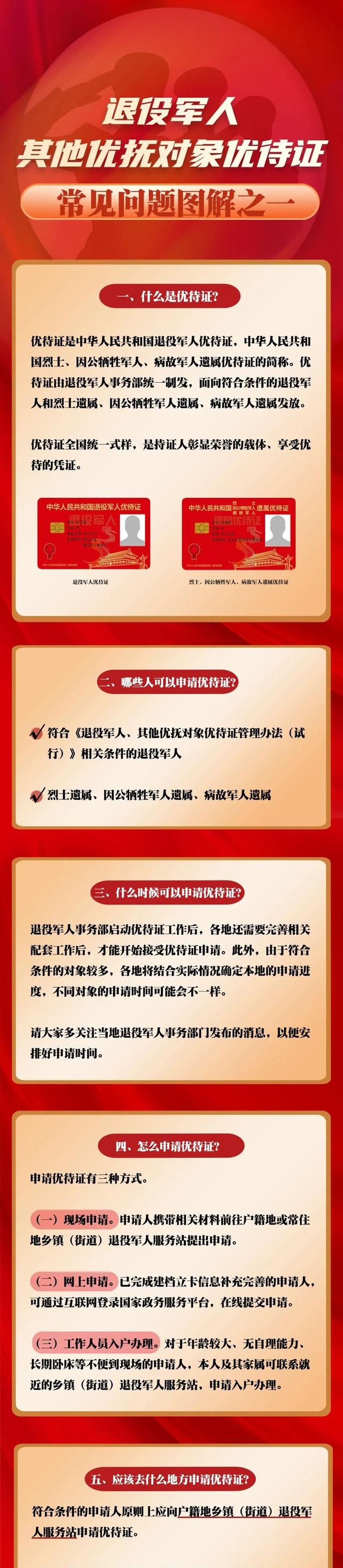 退役军人优待证来了！谁能申请？怎样申请？一文读懂