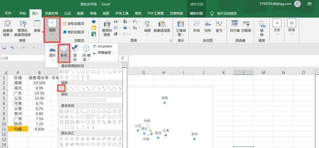 Excel中如何精确地在散点图上加入一条水平线和一条垂直线