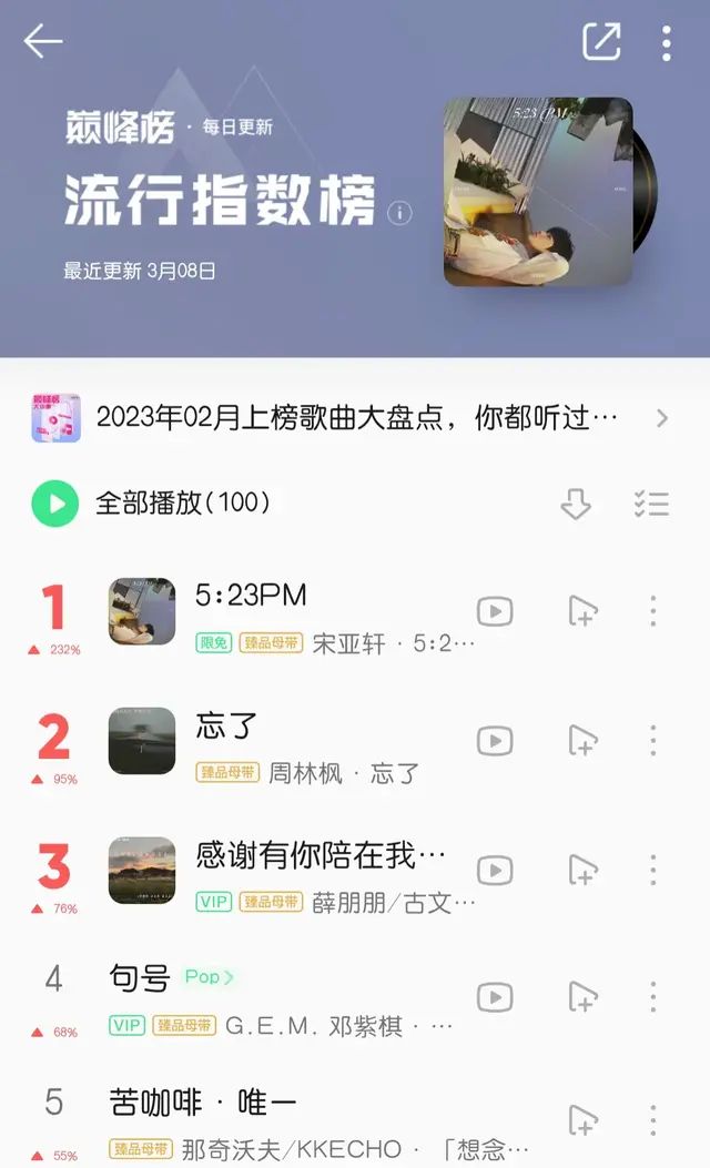 全国1000首流行音乐，排名不分先后，看看有没有你喜欢的音乐