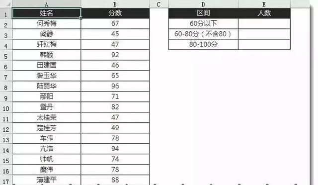 Excel里的分段统计，其实掌握这简单2招就够了！