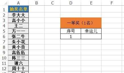 excel怎么制作抽奖小程序(excel怎么做不重复抽奖小程序)图1