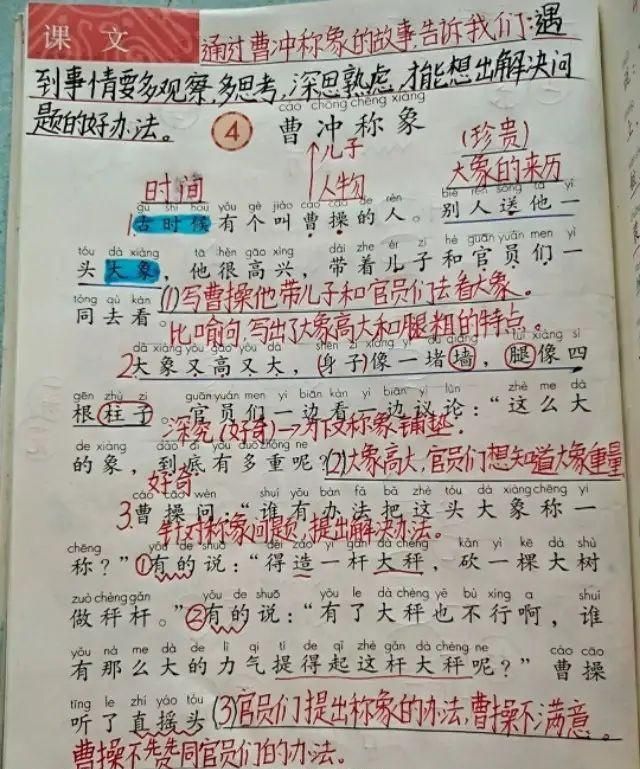 二年级语文上册《曹冲称象》课文讲解，果断为孩子收藏知识点