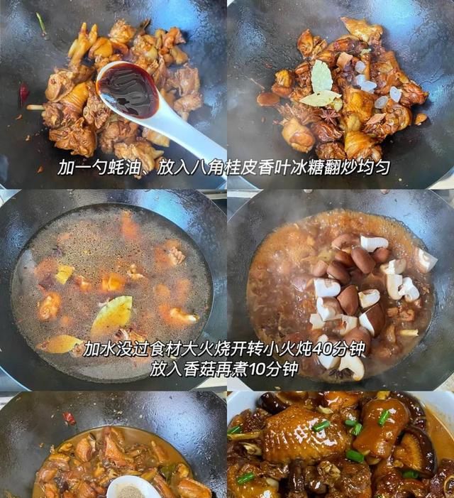 农家小炒鸡和小鸡炖蘑菇的家常做法