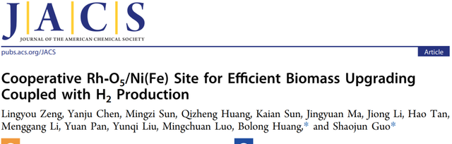 新纪录 郭少军/黄勃龙今日JACS：生物质转化耦合产氢,稳定运行100 h