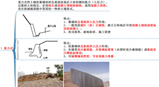 2021 赵国一建市政精讲 1K411016 不同形式挡土墙的结构特点