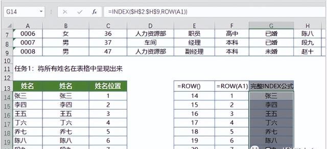 Excel表格INDEX函数的使用方法及实例