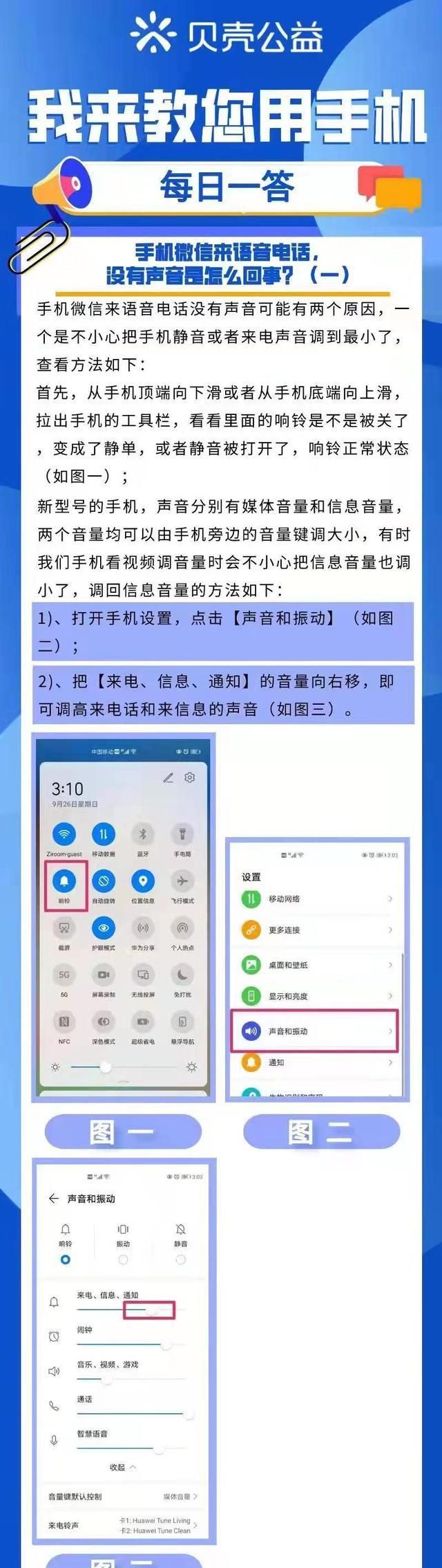 「郑州贝壳问答」手机微信来语音电话，没有声音提示是为何（一）