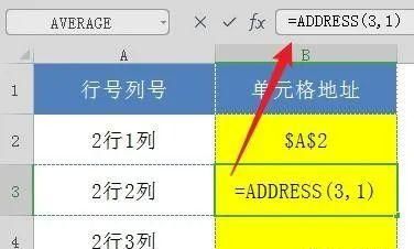 excel中address函数的使用方法及实例