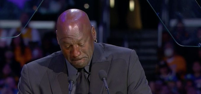 乔丹真哭了！如此悲伤的篮球之神，真的是头一回见啊