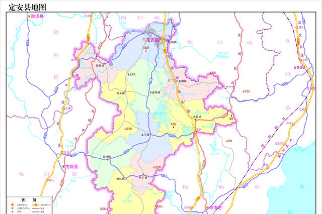 海南省各市、县地图